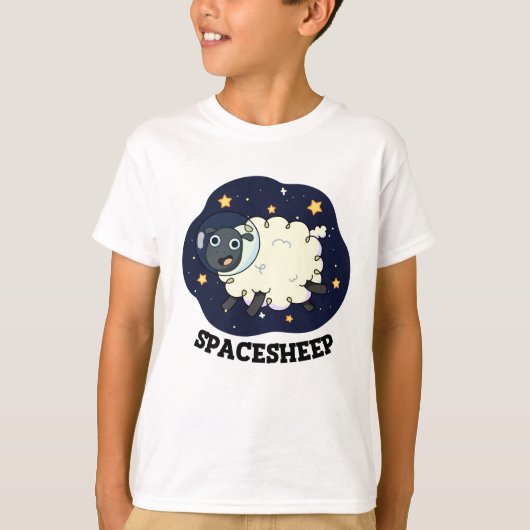 Space Sheep Funny Astronaut Puff T-Shirt (Vorderseite)