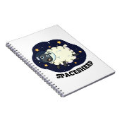 Space Sheep Funny Astronaut Sheep Puff Notizblock (Rechte Seite)