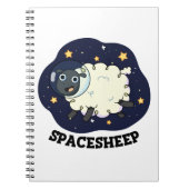 Space Sheep Funny Astronaut Sheep Puff Notizblock (Vorderseite)