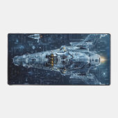 Space Ship Blueprint Sci-Fi Schreibtischunterlage (Vorderseite)