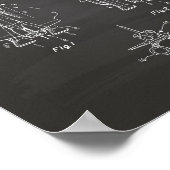 Space Shuttle 1975 Art - Chalkboard Poster (Ecke)