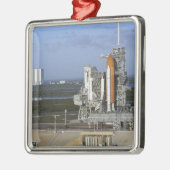 Space Shuttle Atlantis 3 Silbernes Ornament (Links)