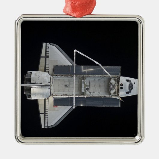 Space Shuttle Atlantis 4 Silbernes Ornament (Vorne)