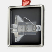 Space Shuttle Atlantis 4 Silbernes Ornament (Links)