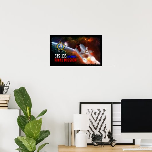 Space Shuttle Atlantis Abschlussmission Poster (Heimbüro)