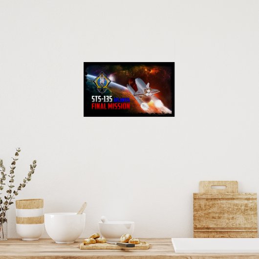Space Shuttle Atlantis Abschlussmission Poster (Küche)
