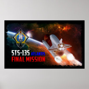 Space Shuttle Atlantis Abschlussmission Poster