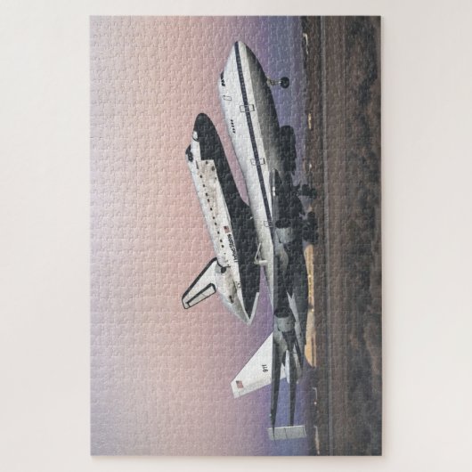 Space Shuttle Atlantis Atop Nasas 747 Puzzle (Vertikal)