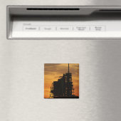 Space Shuttle Atlantis auf dem Launenblock Magnet (In Situ (Geschirrspüler))