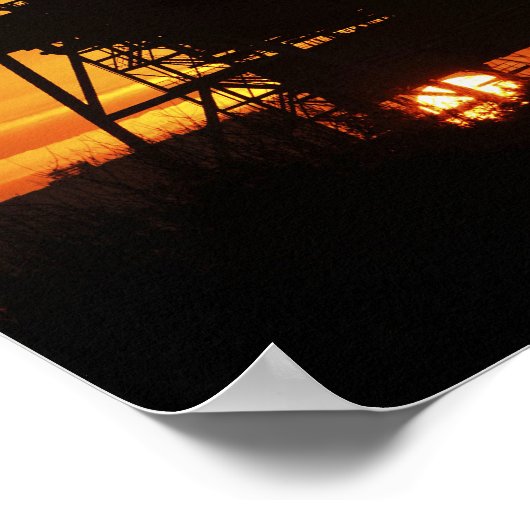 Space Shuttle Atlantis auf dem Launenblock Poster (Ecke)