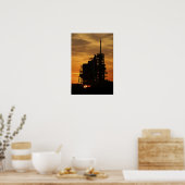 Space Shuttle Atlantis auf dem Launenblock Poster (Küche)