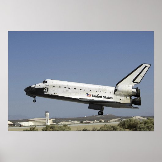 Space Shuttle Atlantis bereitet die Landung vor Poster (Vorne)