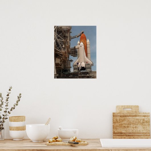 Space Shuttle Atlantis bereitet sich auf den Start Poster (Küche)