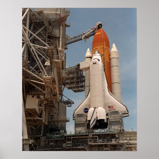 Space Shuttle Atlantis bereitet sich auf den Start Poster (Vorne)