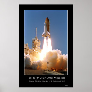 Space Shuttle Atlantis Blast-off - 7. Oktober 2002 Poster