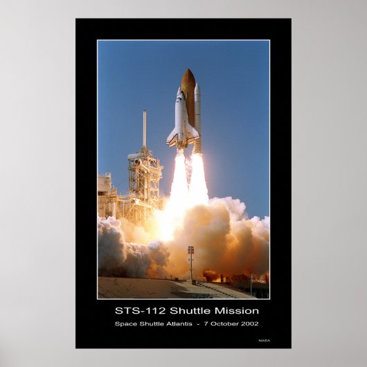 Space Shuttle Atlantis Blast-off - 7. Oktober 2002 Poster (Vorne)