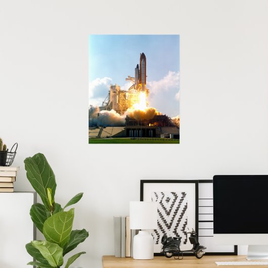 Space Shuttle Atlantis bricht ab Poster (Heimbüro)