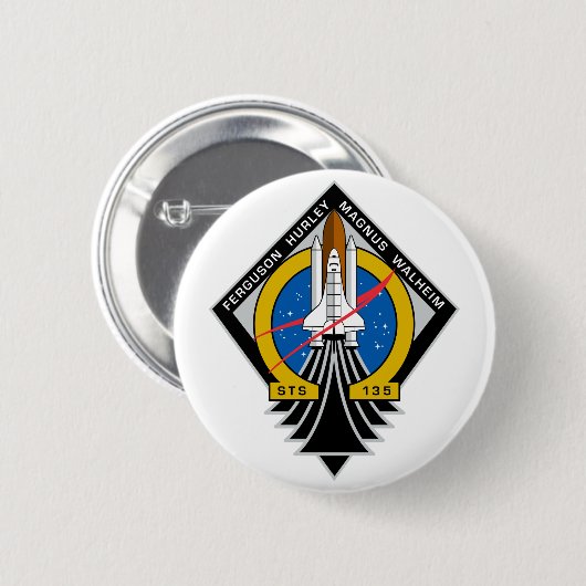 Space Shuttle Atlantis Button (Vorne & Hinten)