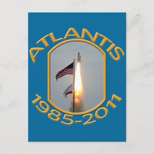 Space Shuttle Atlantis endgültiger Aufstieg vom Fo Postkarte (Vorderseite)