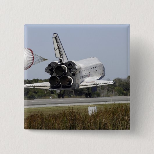 Space Shuttle Atlantis entfaltet seinen Drag-Rute Button (Vorderseite)