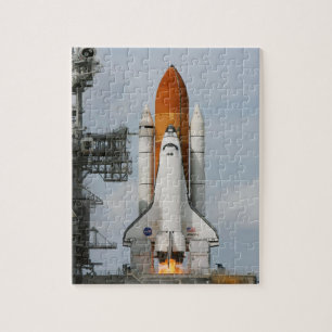 Space Shuttle Atlantis Foto-Puzzle mit Blechdose Puzzle