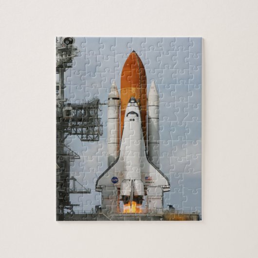 Space Shuttle Atlantis Foto Puzzle mit Zinn (Vertikal)