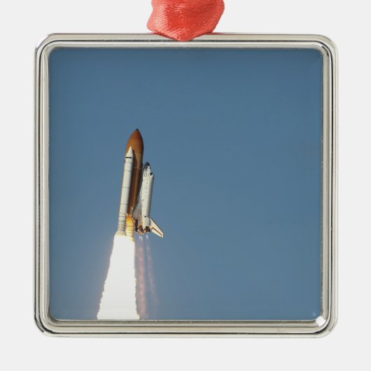 Space Shuttle Atlantis hebt 11 Silbernes Ornament (Vorne)