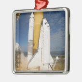 Space Shuttle Atlantis hebt 12 Silbernes Ornament (Links)