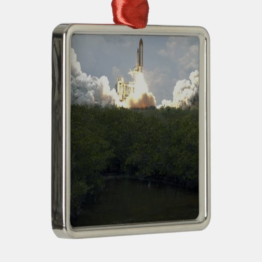 Space Shuttle Atlantis hebt 13 Silbernes Ornament (Rechts)