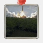 Space Shuttle Atlantis hebt 13 Silbernes Ornament (Vorne)