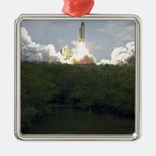 Space Shuttle Atlantis hebt 13 Silbernes Ornament