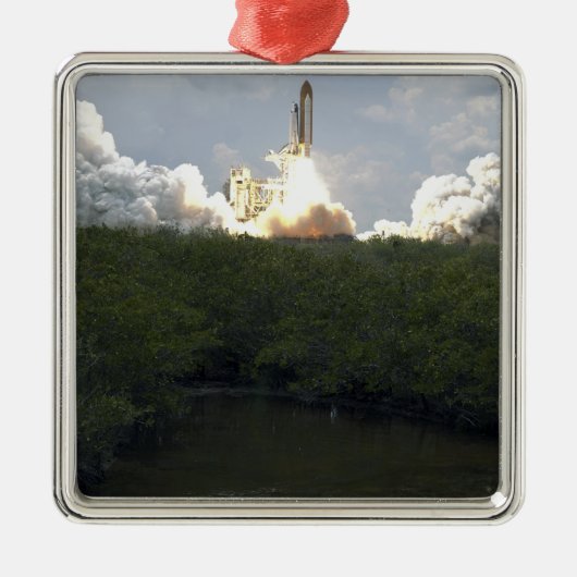 Space Shuttle Atlantis hebt 13 Silbernes Ornament (Vorne)