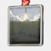 Space Shuttle Atlantis hebt 13 Silbernes Ornament (Links)