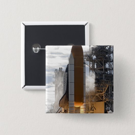 Space Shuttle Atlantis hebt 15 Button (Vorne & Hinten)