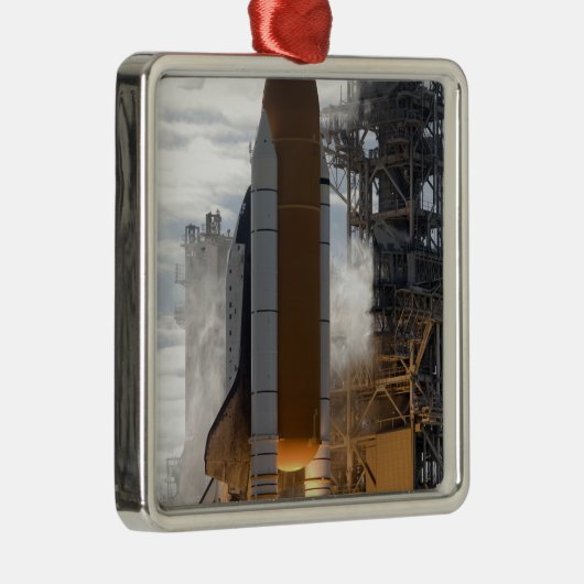 Space Shuttle Atlantis hebt 15 Silbernes Ornament (Rechts)