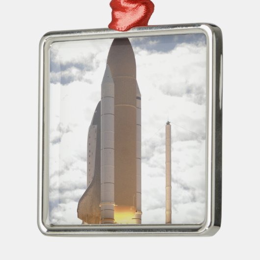 Space Shuttle Atlantis hebt 16 Silbernes Ornament (Links)