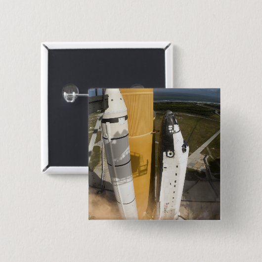 Space Shuttle Atlantis hebt 17 Button (Vorne & Hinten)