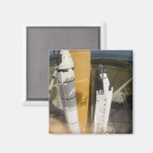 Space Shuttle Atlantis hebt 17 Magnet (Vorderseite/Rückseite)
