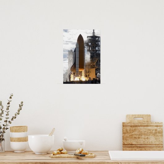 Space Shuttle Atlantis hebt 17 Poster (Küche)