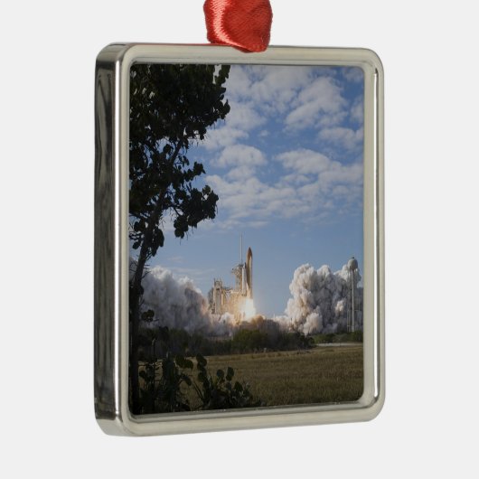 Space Shuttle Atlantis hebt 18 Silbernes Ornament (Rechts)