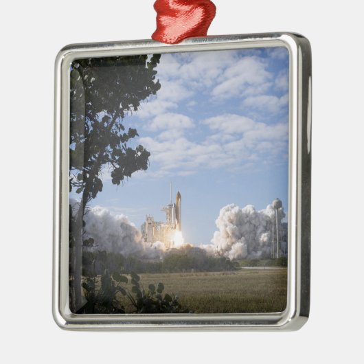 Space Shuttle Atlantis hebt 18 Silbernes Ornament (Links)