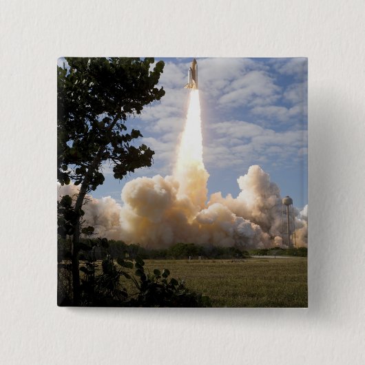 Space Shuttle Atlantis hebt 19 Button (Vorderseite)