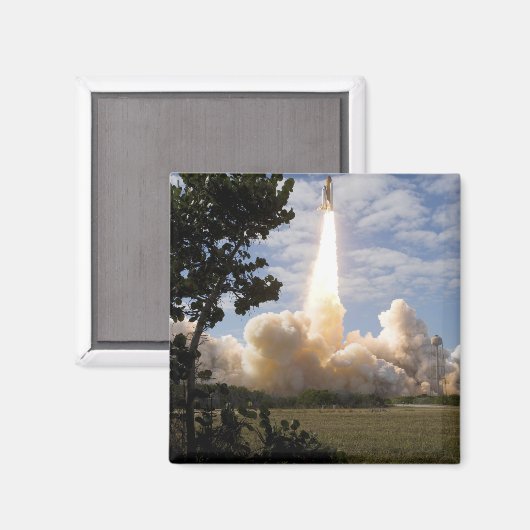 Space Shuttle Atlantis hebt 19 Magnet (Vorderseite/Rückseite)