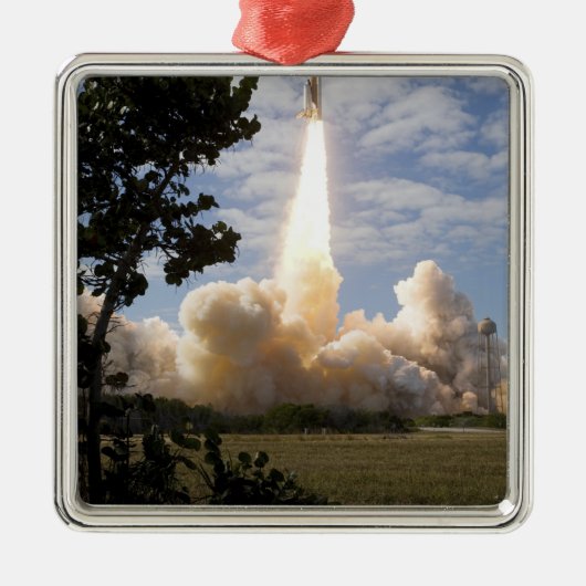 Space Shuttle Atlantis hebt 19 Ornament Aus Metall (Vorne)