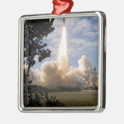 Space Shuttle Atlantis hebt 19 Ornament Aus Metall (Links)