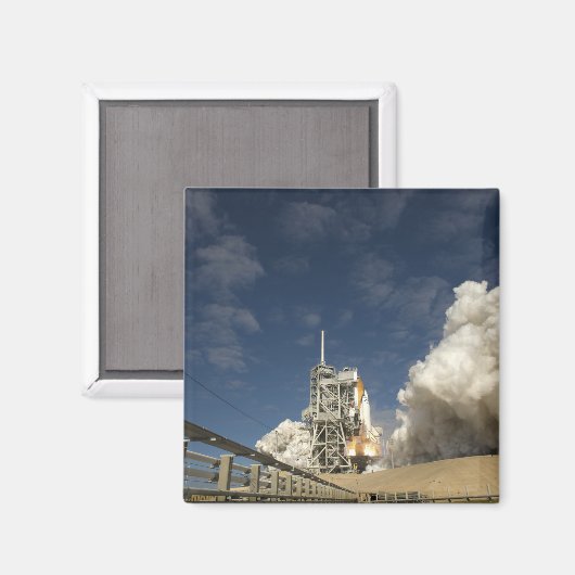 Space Shuttle Atlantis hebt 20 Magnet (Vorderseite/Rückseite)