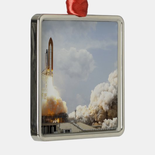 Space Shuttle Atlantis hebt 21 Silbernes Ornament (Rechts)