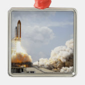 Space Shuttle Atlantis hebt 21 Silbernes Ornament (Vorne)