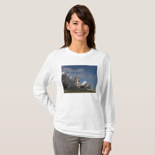 Space Shuttle Atlantis hebt 23 T-Shirt (Vorne ganz)