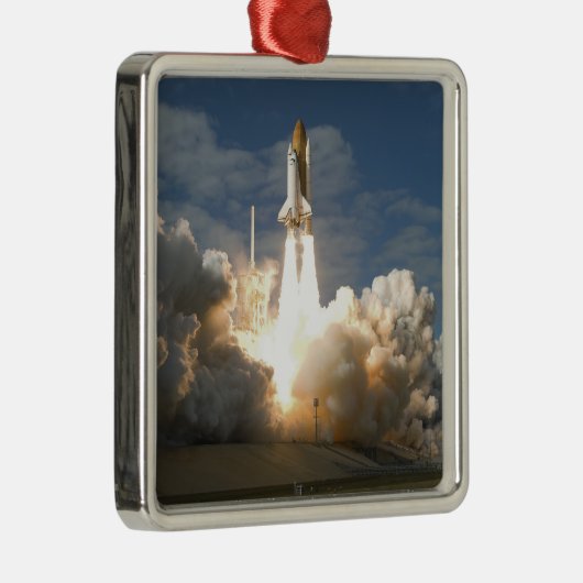 Space Shuttle Atlantis hebt 24 Silbernes Ornament (Rechts)